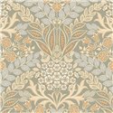 Grandeco|Boho-style taupe floral wallpaper|Wallpaper