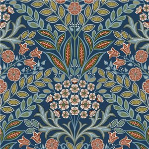 Grandeco|Papier peint floral vert style boho|Floral