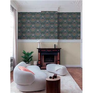 Casadeco|Autumn wallpaper with leaf print in brown tones|Floral 2
