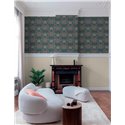 Grandeco|Papel pintado floral azul estilo boho|Floral
