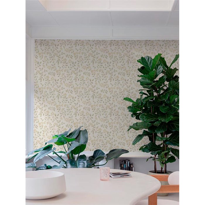 Grandeco|Romantische kleine Blumen Beige Tapete|Blumen