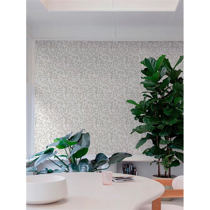 Grandeco|Papier peint romantique : petites fleurs blanches|Floral