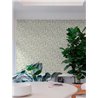 Grandeco|Papier peint romantique : petites fleurs blanches et vertes|Papier Peint