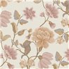 Grandeco|Romantic large-flower wallpaper white and mauve|Floral