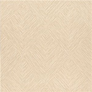 Grandeco|Skandinavische Naturfasertapete aus Jute in Beige|Raffiaimitation