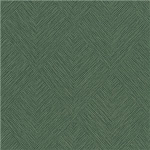 Grandeco|Geometrisches Raute-Muster Tapete Beige|Raffiaimitation