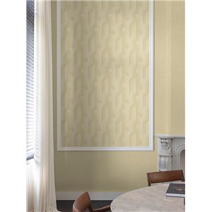 Grandeco|Papier peint moderne minimaliste gris beige|Géométrique 2