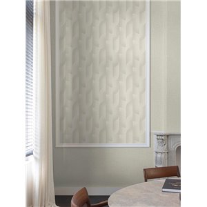 Papeldecor|Vliestapete geometrische Formen grün und beige|Geometrisch 2