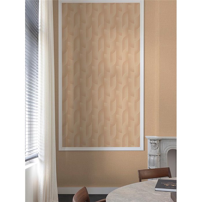 Grandeco|Papier peint moderne minimaliste orange|Géométrique