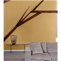 Papel pintado moderno rayas irregulares ocre - Grandeco Precious Weaves PW4005