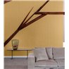 Papel pintado moderno rayas irregulares ocre - Grandeco Precious Weaves PW4005