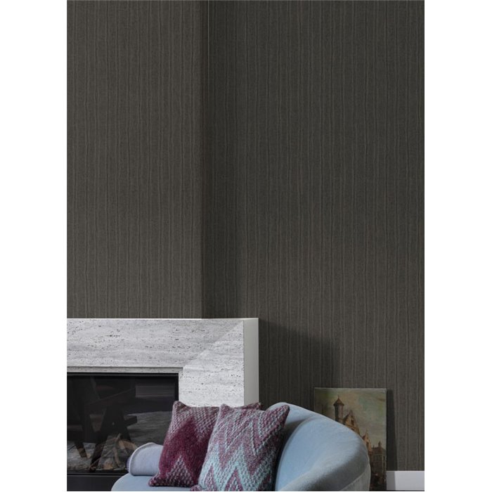 Grandeco|Modern irregular stripes black wallpaper|Stripes