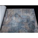 Grandeco|Betonimitation mit blauen Schalen Tapete|Industriell