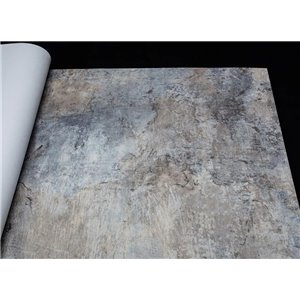 Grandeco|Betonimitation mit blauen Schalen Tapete|Industriell 2