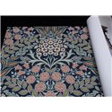 Grandeco|Papel pintado floral azul estilo boho|Floral