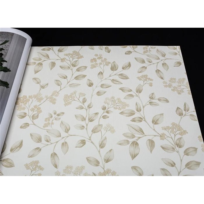 Grandeco|Papier peint romantique petites fleurs beige|Floral