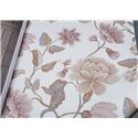 Grandeco|Papel pintado romántico flores grandes blanco y malva|Floral