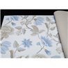 Papel pintado romántico flores grandes blanco y azul - Grandeco Icon IC3102