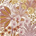 Grandeco|Modern floral tropical flowers red wallpaper|Floral