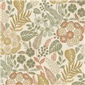 Grandeco|Boho floral beige wallpaper|Floral