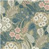 Papel pintado floral boho verde - Grandeco Karuna A76603