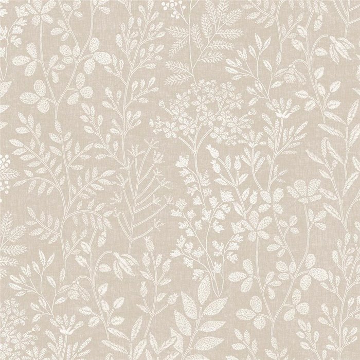 Grandeco|Papel pintado floral estilo escandivavo beige|Floral