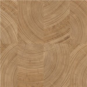 Grandeco|Dark brown rustic woodcut log wallpaper|Wood Imitation