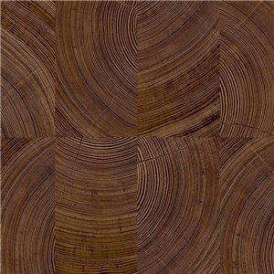 Grandeco|Papel pintado rústico troncos madera cortada|Imitacion Madera