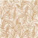 Grandeco|Papier peint botanique illustration florale beige|Floral