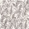 Grandeco|Botanisches Blumenillustration Tapete Schwarz-Weiß|Blumen