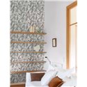 Grandeco|Botanisches Blumenillustration Tapete Schwarz-Weiß|Blumen