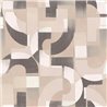 Grandeco|Art Deco geometric beige and gray wallpaper|Geometric