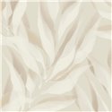 Grandeco|Papel pintado floral abstracto hojas difuminadas taupe|Papel Pintado