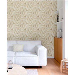 Pip Studio|Papier peint romantique avec fleurs et animaux sur fond marron|Papier Peint 2