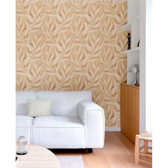 Grandeco|Abstrakte Blumenblätter verschwommene Tapete Nude Rosa|Tapeten