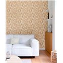 Grandeco|Papier peint floral abstrait feuilles floues rose nude|Papier Peint