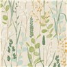 Grandeco|Scandinavian floral beige and green watercolor wallpaper|Floral
