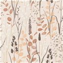 Grandeco|Papier peint floral scandinave beige et marron aquarelle|Floral