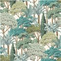 Grandeco|Papel pintado paisaje selva tropical verde|Papel Pintado