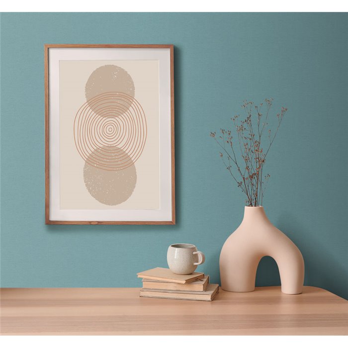 Papeldecor|Vliestapete textile Optik türkisblau|Einfarbige Farben