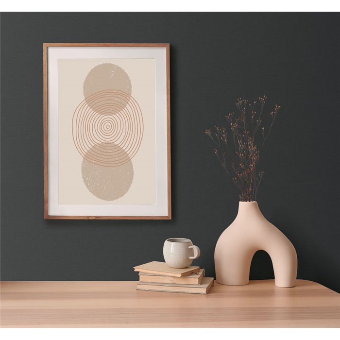 Papeldecor|Vliestapete textile Optik schwarz|Einfarbige Farben