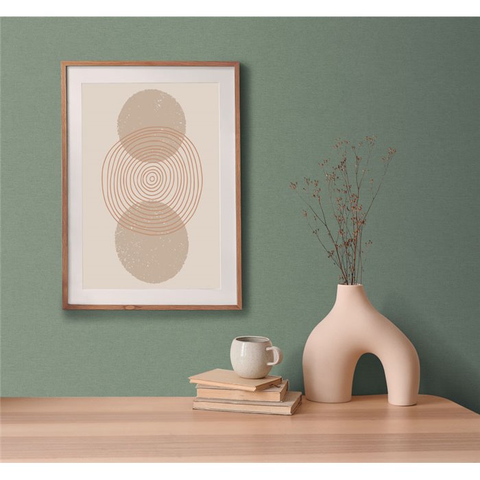 Papeldecor|Papier peint effet textile vert|Couleurs Unies