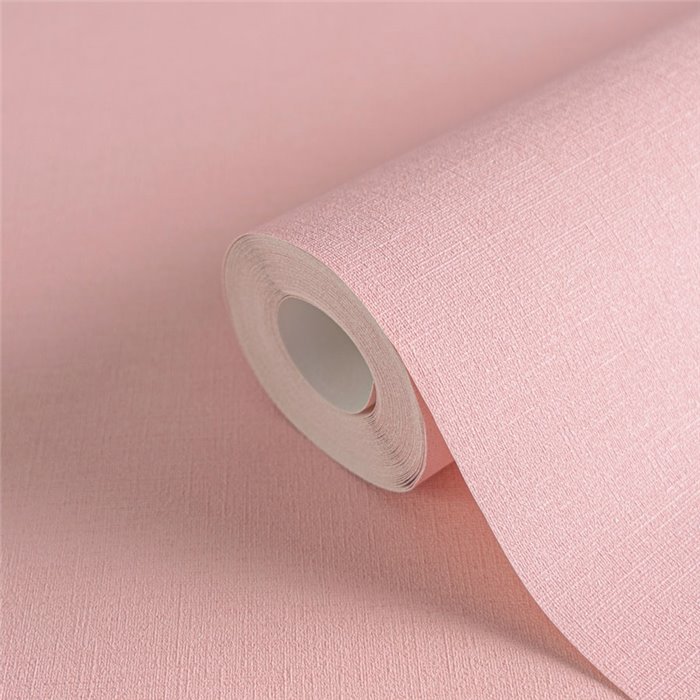 Papeldecor|Papel pintado efecto textil rosa|Colores Lisos