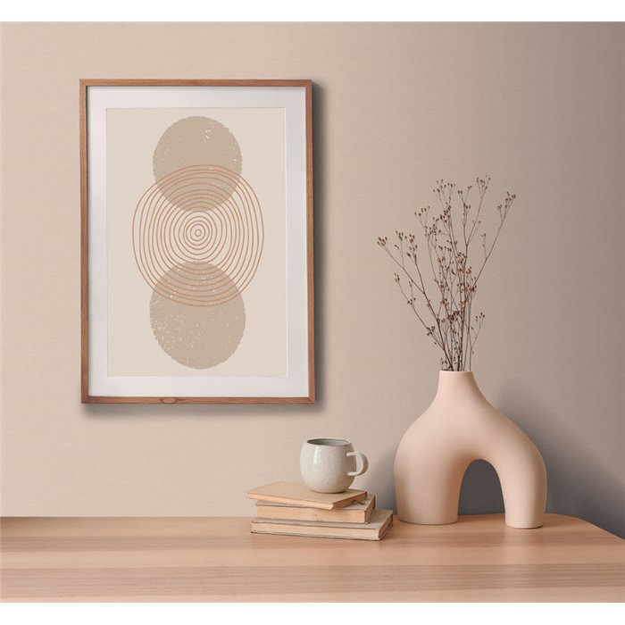 Papeldecor|Textile effect wallpaper pastel beige|Solid Colors