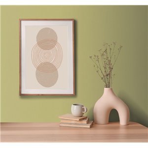 Grandeco|Papier peint géométrique moderne cercles vert|Jeunesse 2