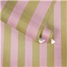Papeldecor|Papel pintado rayas verticales rosas y verde|Rayas