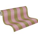 Papeldecor|Vertical striped wallpaper pink and green|Stripes