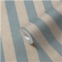 Papeldecor|Vliestapete vertikale Streifen himmelblau und beige|Streifen