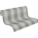 Papeldecor|Papel pintado rayas verticales celeste y beige|Rayas
