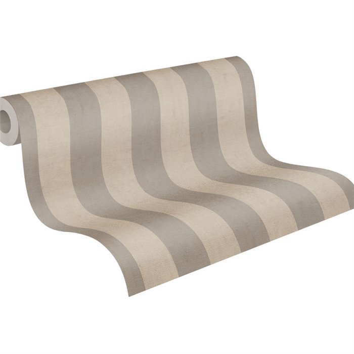 Papeldecor|Vliestapete vertikale Streifen grau und beige|Streifen